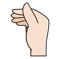 human hand catching icon vector illustration design