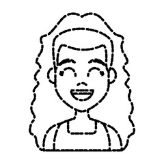 Young woman cartoon icon vector illustration graphic design