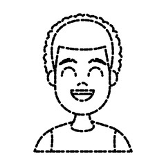 Young man cartoon icon vector illustration graphic design