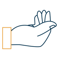 human hand receiving icon vector illustration design