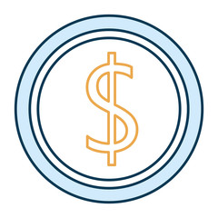 coin money isolated icon vector illustration design