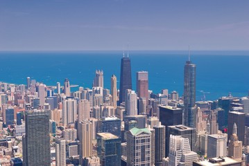 Fototapeta na wymiar Chicago Skyline from above.