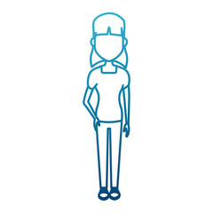 Young woman cartoon icon vector illustration graphic design
