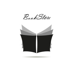 Bookstore or book shop logo for web design