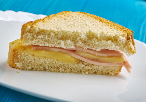 Ham Omelet Grilled Cheese Sandwich
