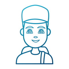 Young man cartoon icon vector illustration graphic design