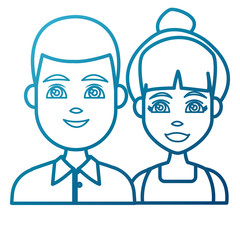 Young couple cartoon icon vector illustration graphic design
