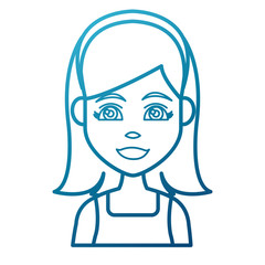Young woman cartoon icon vector illustration graphic design