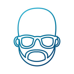 Young man cartoon with sunglasses icon vector illustration graphic design