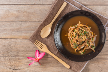 Esan's food bamboo shoot soup.