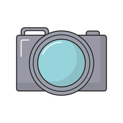 photographic camera icon over white background vector illustration