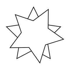 star icon over white background vector illustration