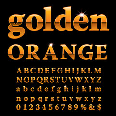 orange fat letters