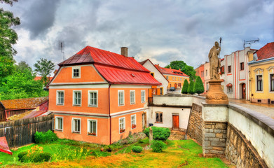 Fototapeta na wymiar Traditional houses in Telc, Czech Republic