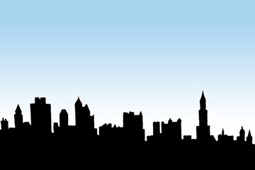 Fototapeta premium Sylwetka Nowego Jorku, historyczna, q.