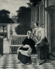 A Mistress and her Maid  (Pieter de Hooch, ca.1665)