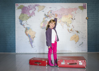 Little girl traveller