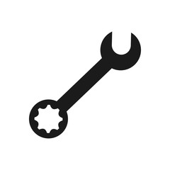 spanner tool icon over white background vector illustration