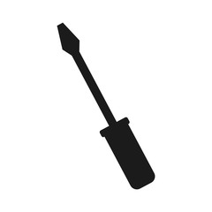 screwdriver tool icon over white background vector illustration