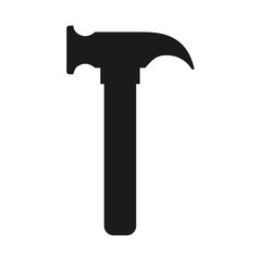 hammer tool icon over white background vector illustration