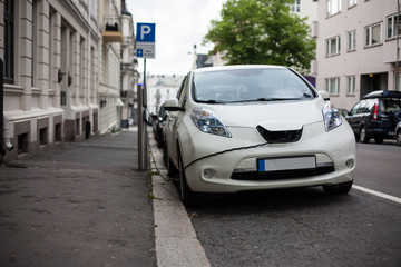 Naklejka premium Stacja ładowania samochodów elektrycznych w Oslo