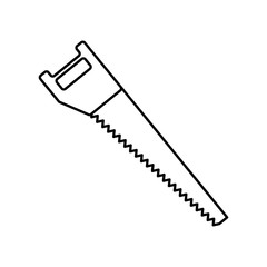 saw icon over white background vector illustration