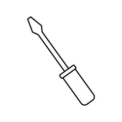screwdriver tool icon over white background vector illustration