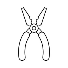 pliers tool icon over white background vector illustration