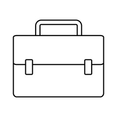 briefcase icon over white background vector illustration
