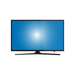 Smart tv led monitor isolated on white background