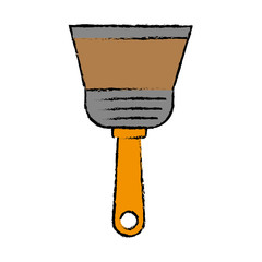paint brush icon over white background vector illustration