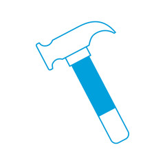 hammer tool icon over white background vector illustration