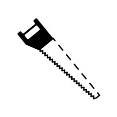 saw icon over white background vector illustration