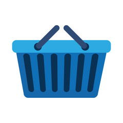 shopping basket icon over white background vector illustration