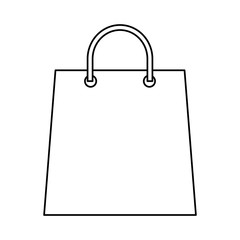 shopping bag icon over white background vector illustration