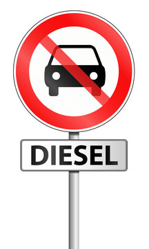 Diesel Verbot Schild