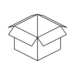carton box icon over white background vector illustration