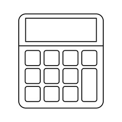 calculator icon over white background vector illustration