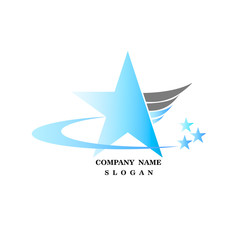 Abstract star logo icon design template elements