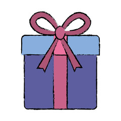 gift box icon over white background vector illustration