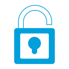 security padlock icon over white background vector illustration