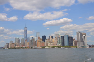 Fototapeta na wymiar MANHATTAN VUE DE L'HUDSON RIVER NEW YORK USA