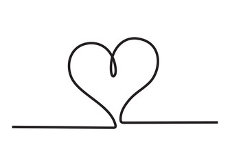 Heart icon. Stylish line art sign