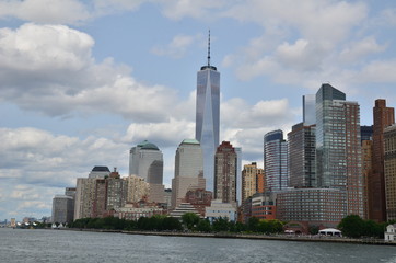 Fototapeta na wymiar MANHATTAN VUE DE HUDSON RIVER NEW YORK USA