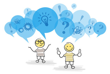 Strichmännchen Business Thinking