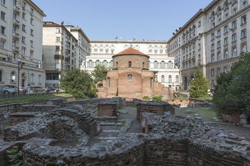 Fototapeta na wymiar Rotunda of St. George. Architectural monument of Roman times. Sofia, Bulgaria.
