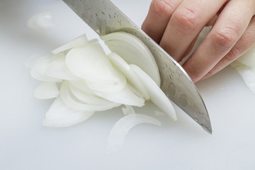 Chopping onion