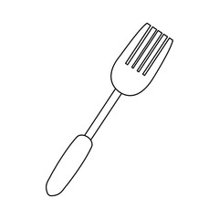 fork icon over white background vector illustration