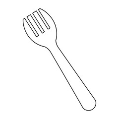 fork icon over white background vector illustration