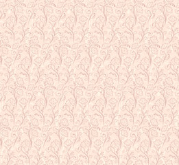 seamless floral pattern in retro style